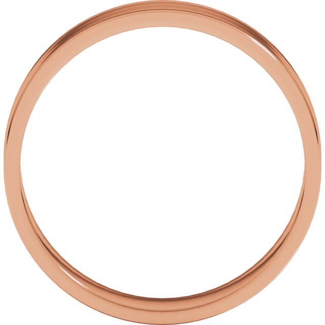18K Rose 5 mm Flat Ultra-Light Band Size 10