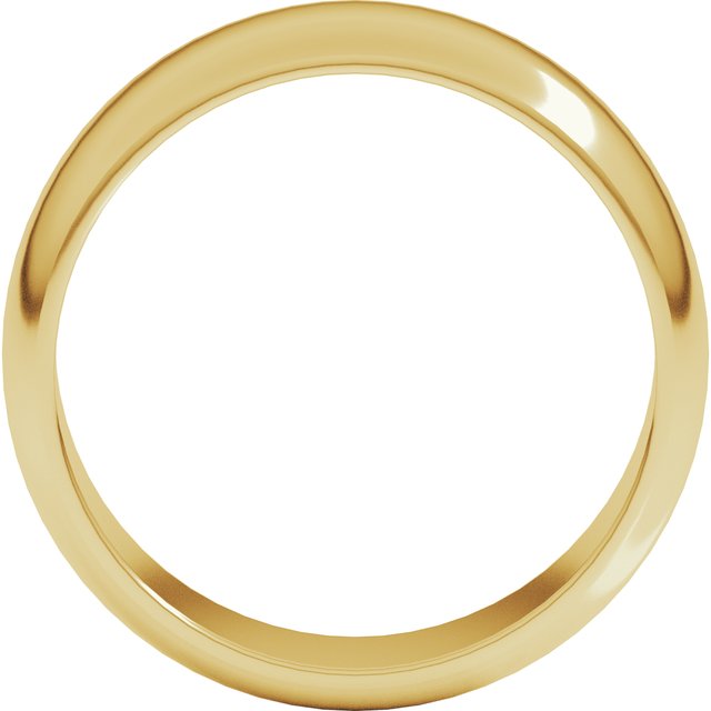 14k Yellow 7 Mm Half Round Band Size 6.5