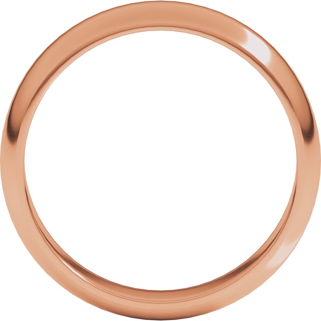 14K Rose 5 mm Half Round Band Size 10