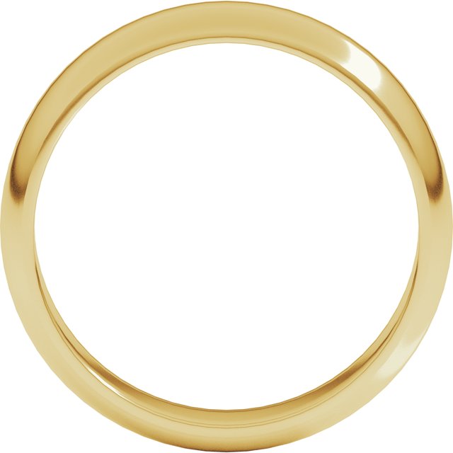 18k Yellow 5 Mm Half Round Band Size 6.5