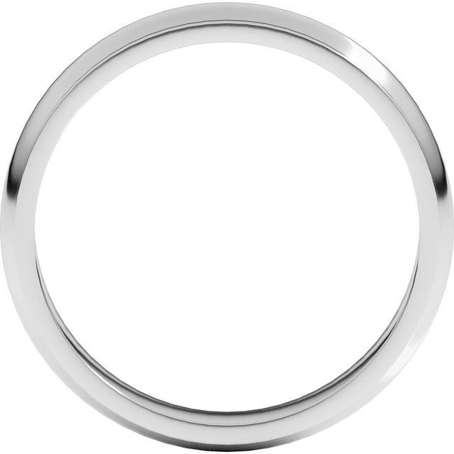 Sterling Silver 4 mm Half Round Edge Band Size 11