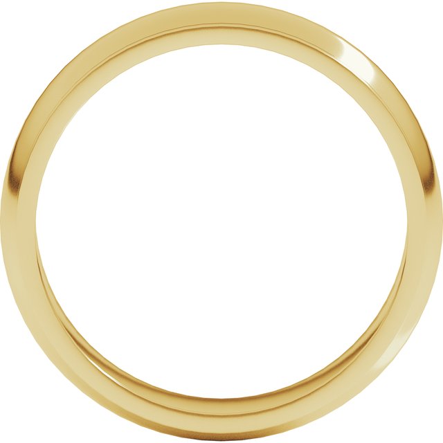 14k Yellow 5 Mm Stepped-edge Half Round Band Size 10.5