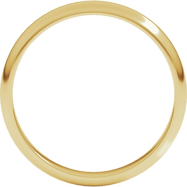 14K Yellow 3 mm Half Round Band Size 8.5