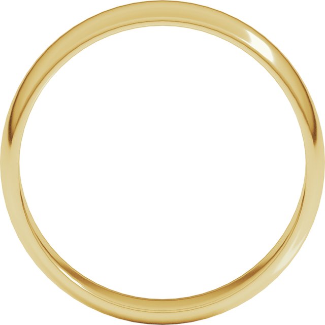 14k Yellow 5 Mm Half Round Light Band Size 8.5