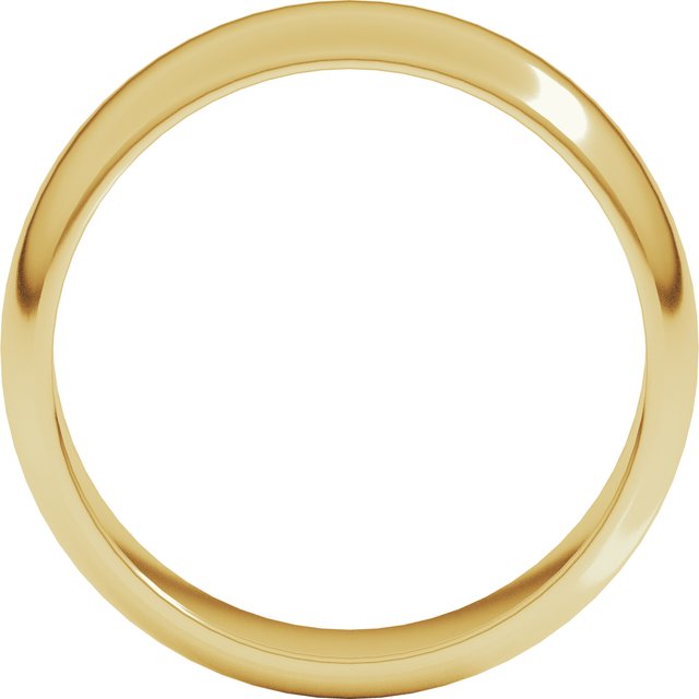 14K Yellow 6 mm Half Round Band Size 10.5