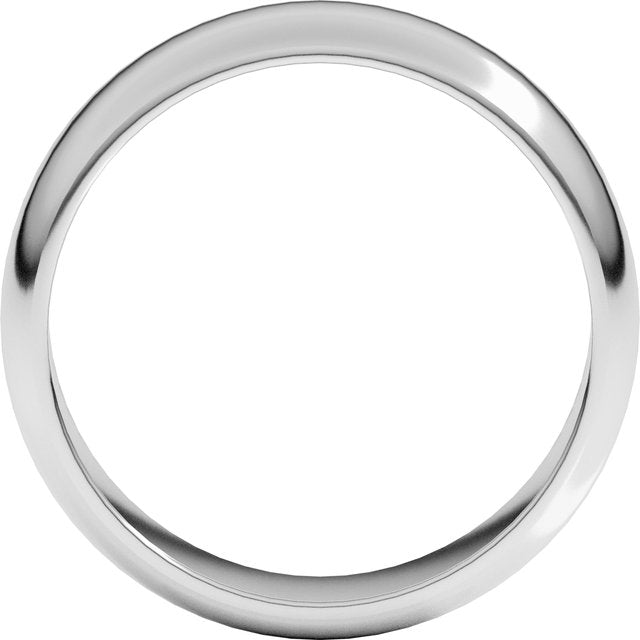 Sterling Silver 6 Mm Half Round Band Size 11.5