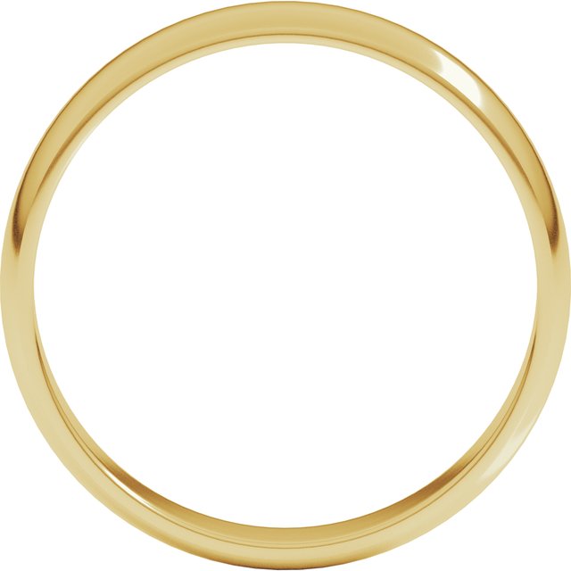 14k Yellow 4 Mm Half Round Light Band Size 14