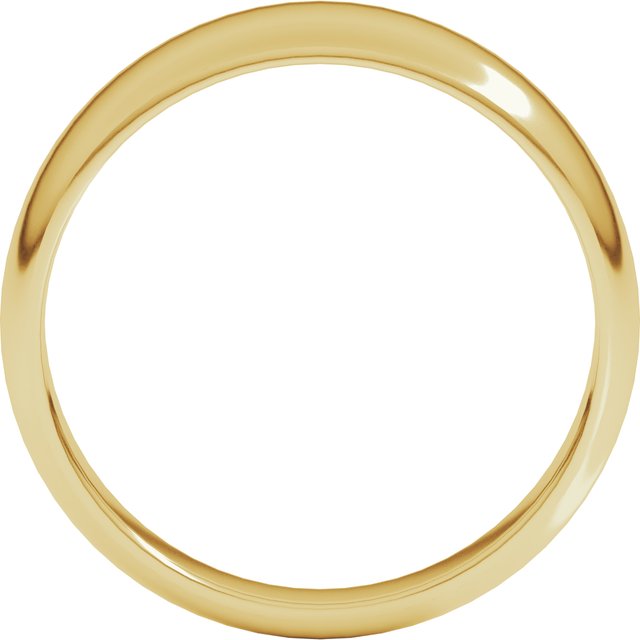 14k Yellow 7 Mm Half Round Tapered Band Size 11.5