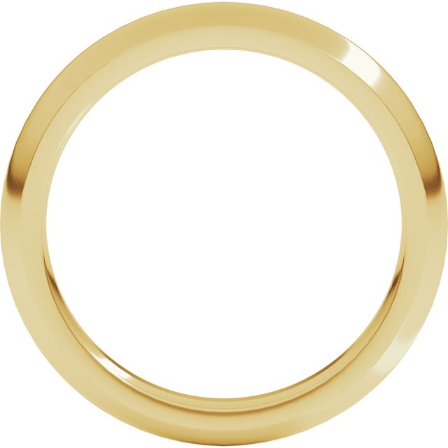 14k Yellow 3 Mm Comfort-fit Half Round Band Size 12.5