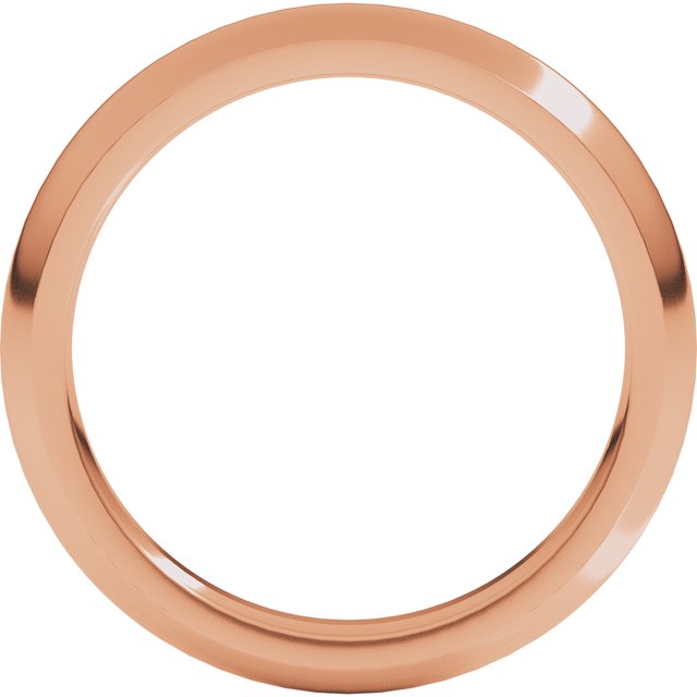 18k Rose 3 Mm Half Round Comfort Fit Band Size 11.5