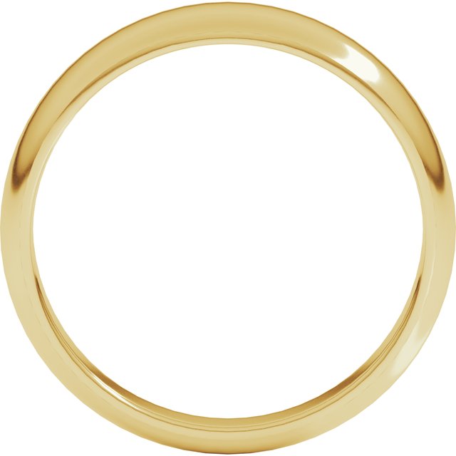 14k Yellow 6 Mm Half Round Tapered Band Size 5