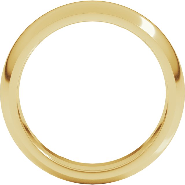 14K Yellow 6 mm Half Round Comfort Fit Band Size 12.5