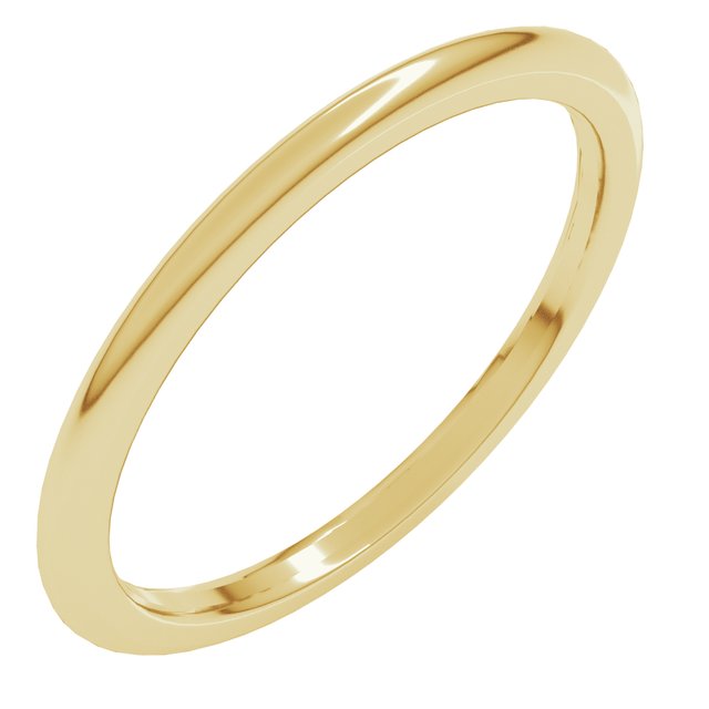 14k Yellow 1.5 Mm Half Round Comfort Fit Band Size 6.5