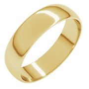 18k Yellow 5 Mm Ultra-lightweight Half Round Band Size 7