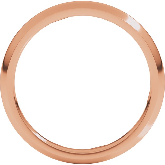 14k Rose 2.5 Mm Half Round Comfort Fit Band Size 5.5