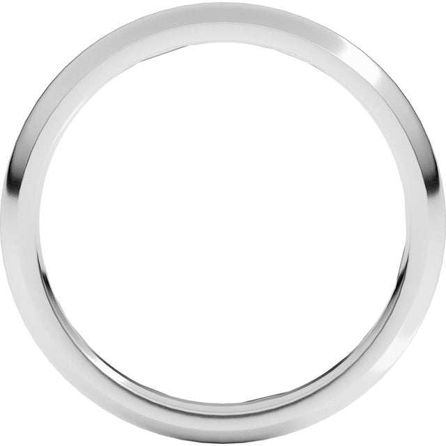 Sterling Silver 2.5 Mm Half Round Comfort Fit Band Size 7