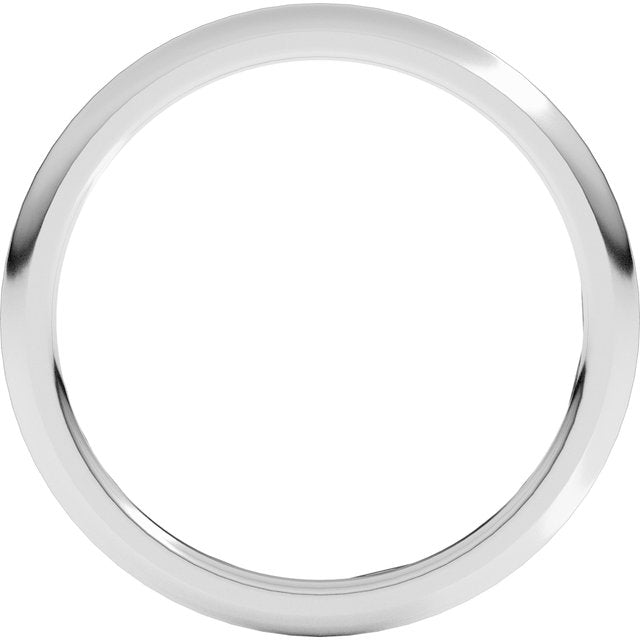 14k White 1.5 Mm Half Round Comfort Fit Band Size 5.5
