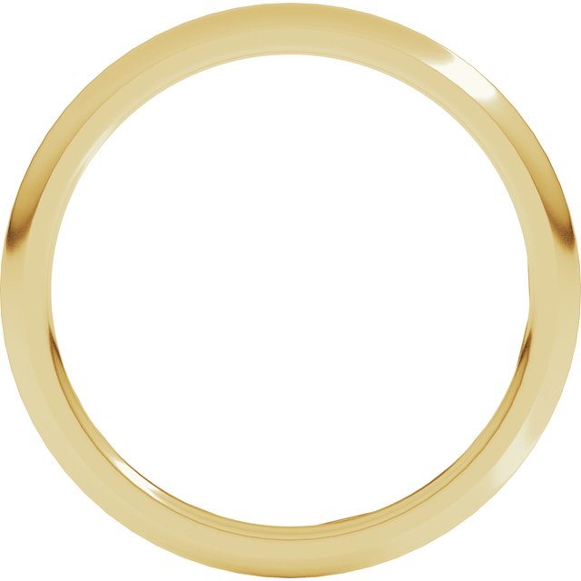 14k Yellow 1.5 Mm Half Round Comfort Fit Band Size 6.5