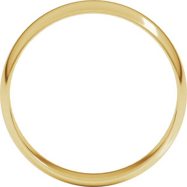 18k Yellow 5 Mm Ultra-lightweight Half Round Band Size 6.5