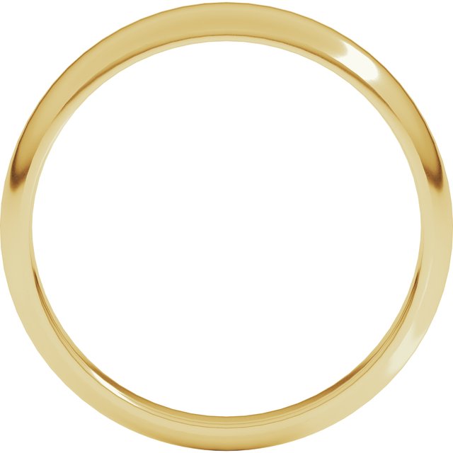 14k Yellow 5 Mm Tapered Half Round Band Size 8