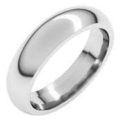 Continuum Sterling Silver 5 mm Half Round Comfort Fit Band Size 8.5