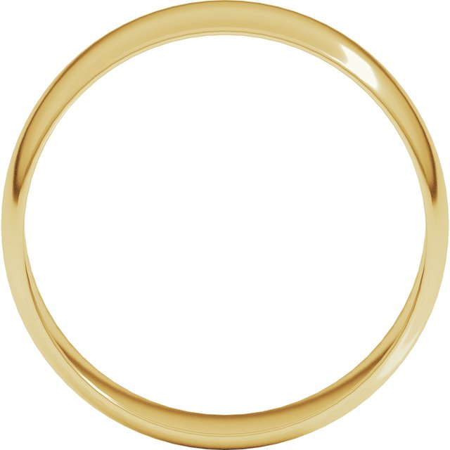 18K Yellow 6 mm Half Round Ultra-Light Band Size 13