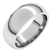Continuum Sterling Silver 7 mm Half Round Comfort Fit Band Size 16