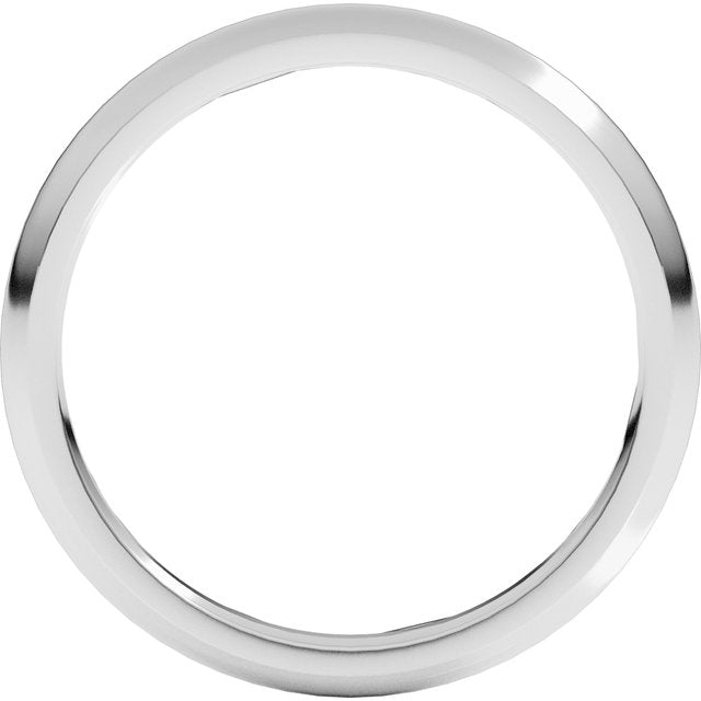 14k X1 White 2 Mm Half Round Comfort Fit Band Size 7