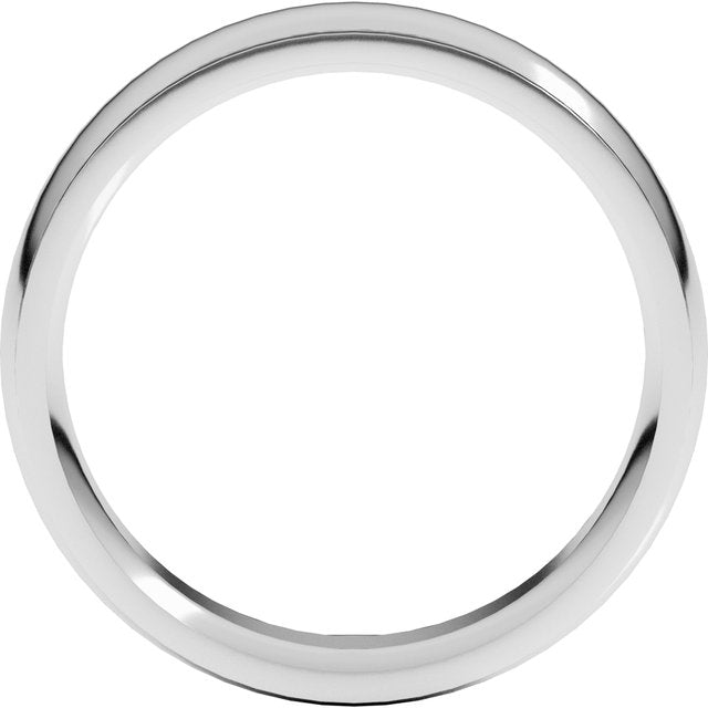 Sterling Silver 6 Mm Comfort Fit Edge Band Size 13.5