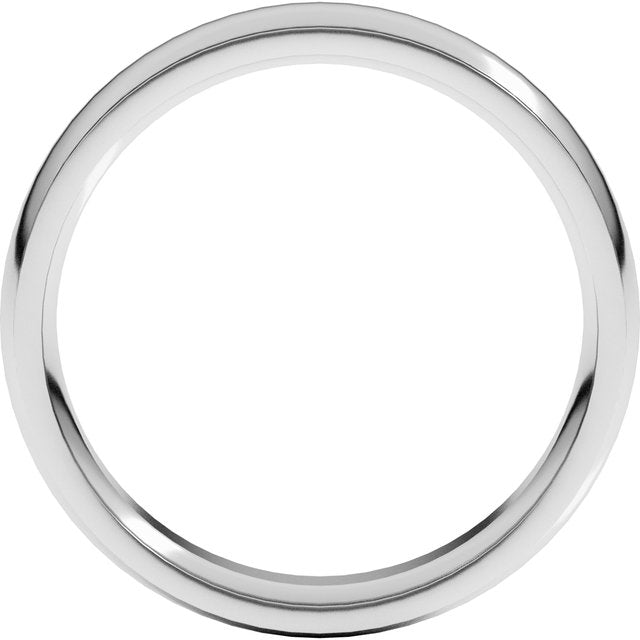 Sterling Silver 5 Mm Comfort Fit Edge Band Size 11