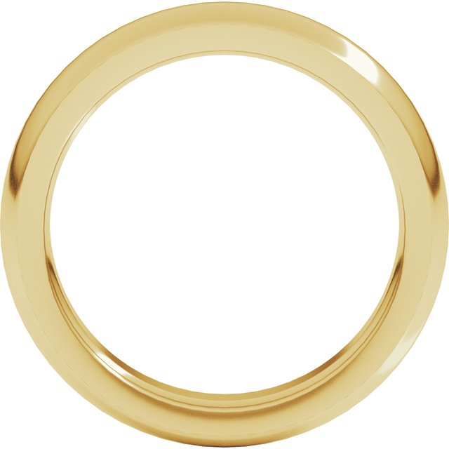 14k Yellow 4 Mm Heavyweight Comfort-fit Half Round Band Size 9