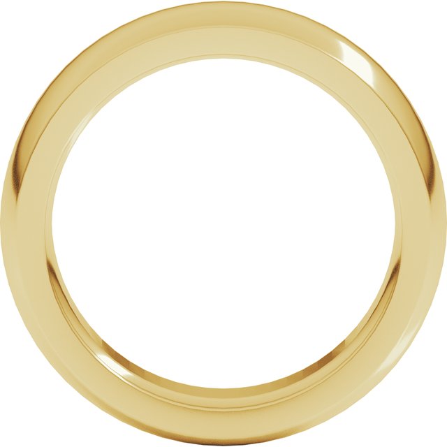 14k Yellow 6 Mm Half Round Comfort Fit Heavy Band Size 10.5