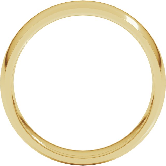 14k Yellow 5 Mm Half Round Comfort Fit Light Band Size 5.5