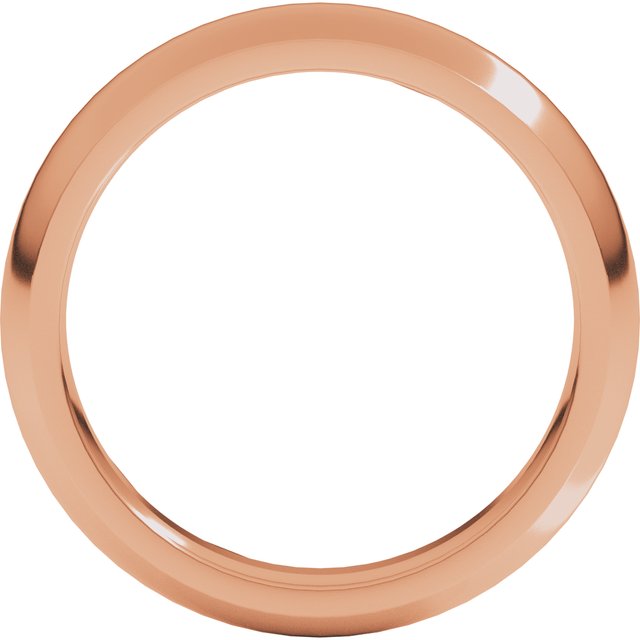18k Rose 4 Mm Half Round Comfort Fit Band Size 7.5