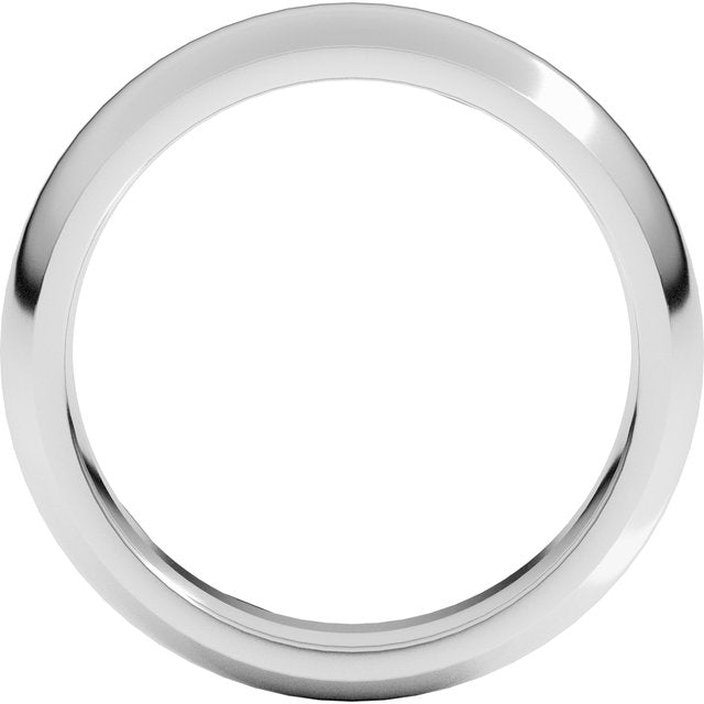 14K White 5 mm Half Round Comfort Fit Band Size 11