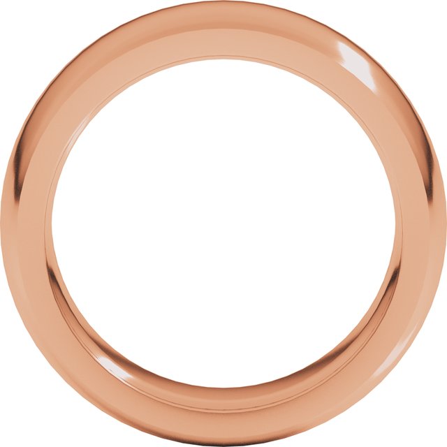 14k Rose 7 Mm Half Round Comfort Fit Heavy Band Size 9.5