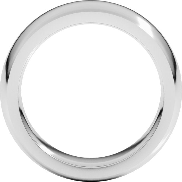 Sterling Silver 7 Mm Half Round Comfort Fit Heavy Band Size 14