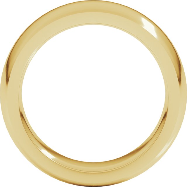 14k Yellow 7 Mm Half Round Comfort Fit Heavy Band Size 10
