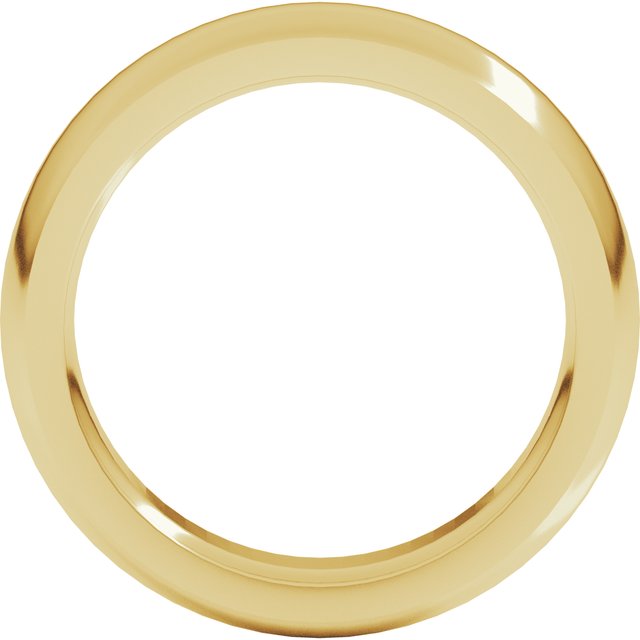 14k Yellow 5 Mm Half Round Comfort Fit Heavy Band Size 7