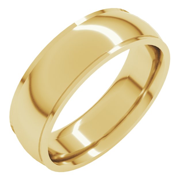14k Yellow 6 Mm Comfort Fit Edge Band Size 9.5