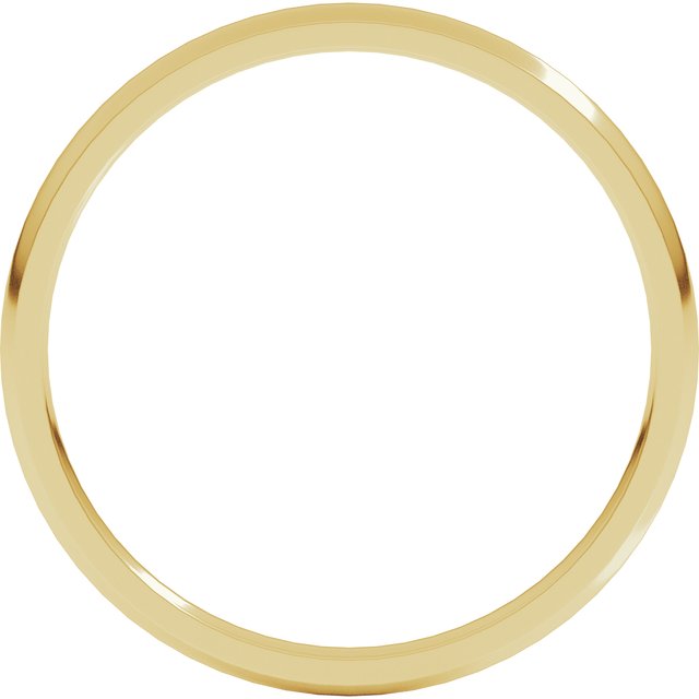 14k Yellow 1.5 Mm Half Round Comfort Fit Light Band Size 4