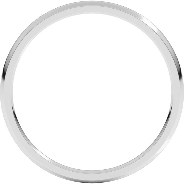 14k X1 White 1.5 Mm Lightweight Comfort-fit Half Round Band Size 7