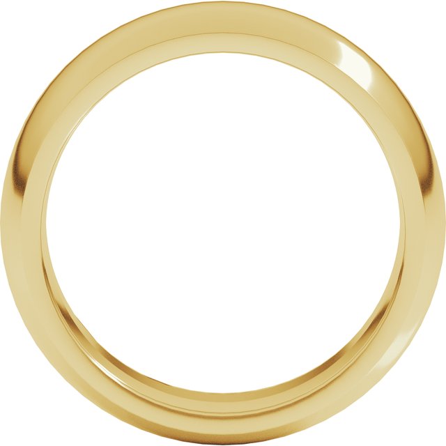 14k Yellow 7 Mm Half Round Comfort Fit Band Size 3.5