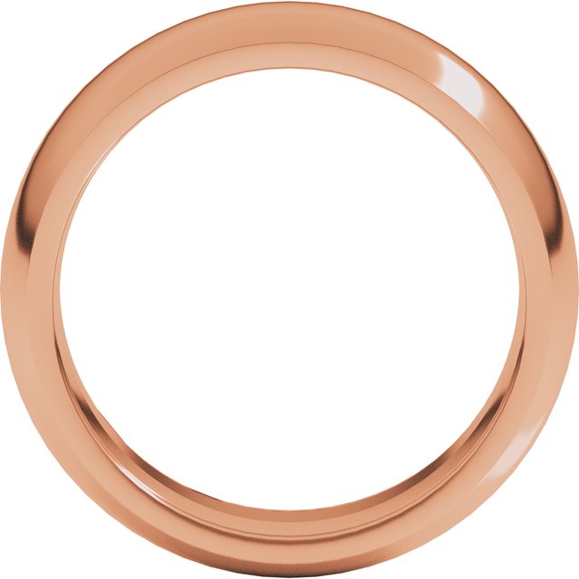 14k Rose 7 Mm Half Round Comfort Fit Band Size 6.5