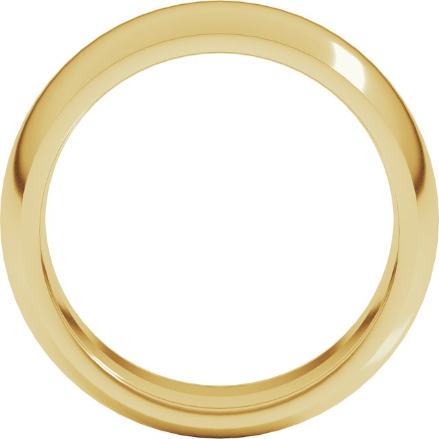 18k Yellow 8 Mm Comfort-fit Half Round Band Size 5.5