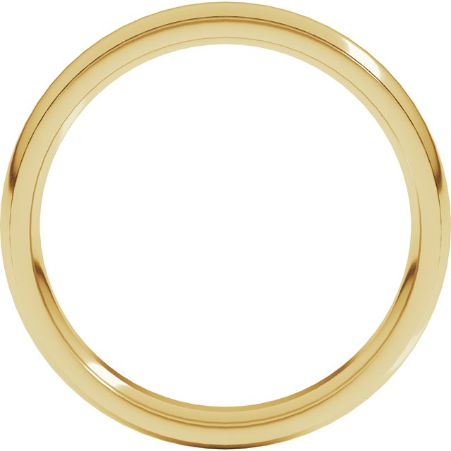 14k Yellow 4 Mm Comfort Fit Edge Band Size 6