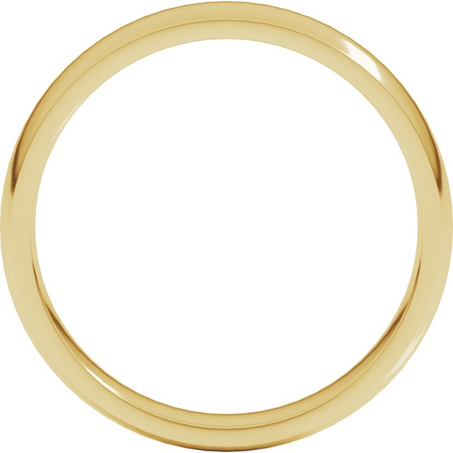 14k Yellow 4 Mm Lightweight Comfort-fit Half Round Band Size 14
