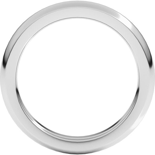 14K White 3 mm Half Round Comfort Fit Heavy Band Size 11