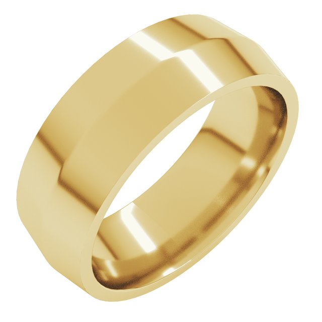14k Yellow 7 Mm Knife Edge Comfort Fit Band Size 10