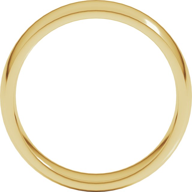 18k Yellow 6 Mm Lightweight Comfort-fit Half Round Band Size 7.5